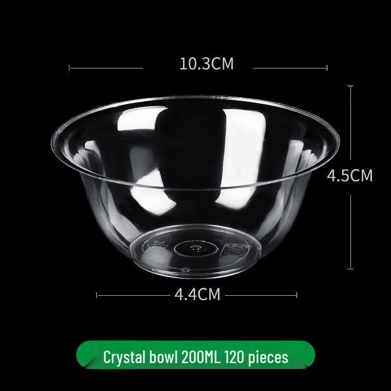 

JINGRX Disposable Hard Plastic Crystal Bowls