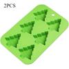 1pc/2pcs Silicone Cake Mold 6 Christmas Tree Halloween Baking Equipment Eco Friendly Reusable Non Stick Easy Clean
