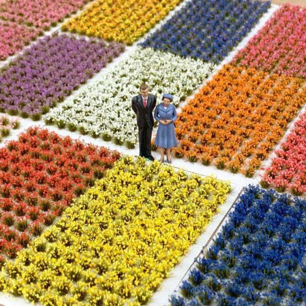 Simulation Static Grass Tuft Railway Train Mini Flower Tuft  Railway/Building
