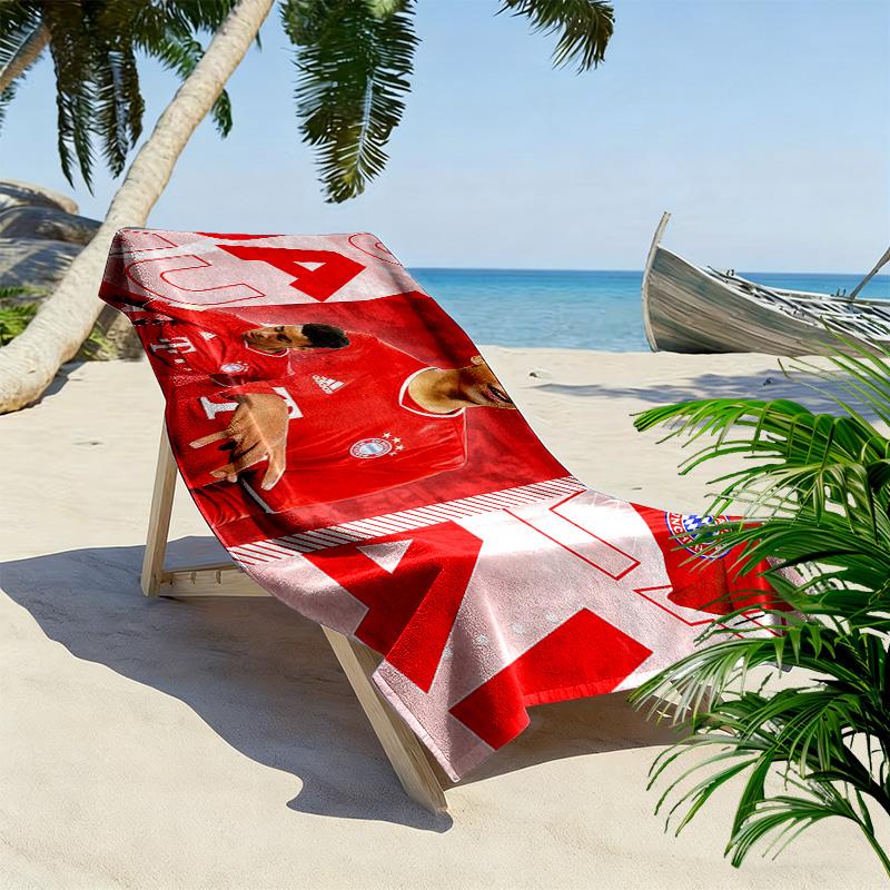 Jamal Musiala Print Beach Towel, Large Soft Quick Dry Towel for Beach Camping Swimming