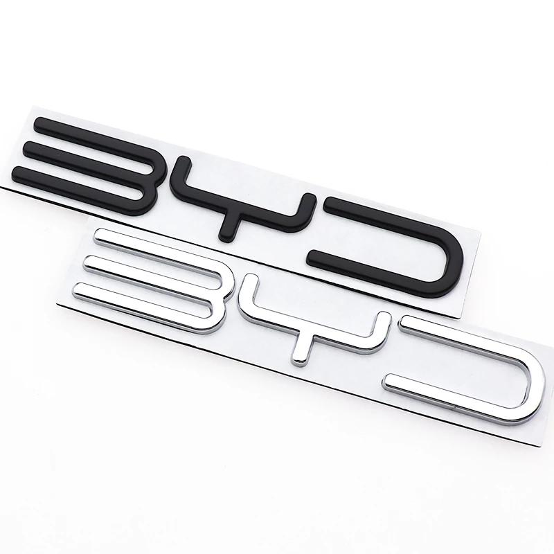 3D Metal Sticker Car Side Fender Rear Trunk Door Emblem Bumper Tail Badge Decals For BYD M6 G3 G5 T3 F3 F0 S6 S7 E5 E6 Styling