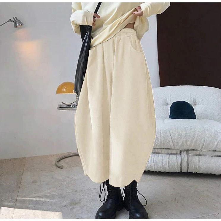 Autumn Casual Harem Pants Women Cotton High Waisted Trousers Retro Loose Bloomers Women's Oversize Pants Baggy Sweatpants