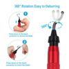 Deburring Tool for Metal Aluminum For Plastic and Wood Burr Removal with Rotating Blades and Comfortable Aluminum Handle