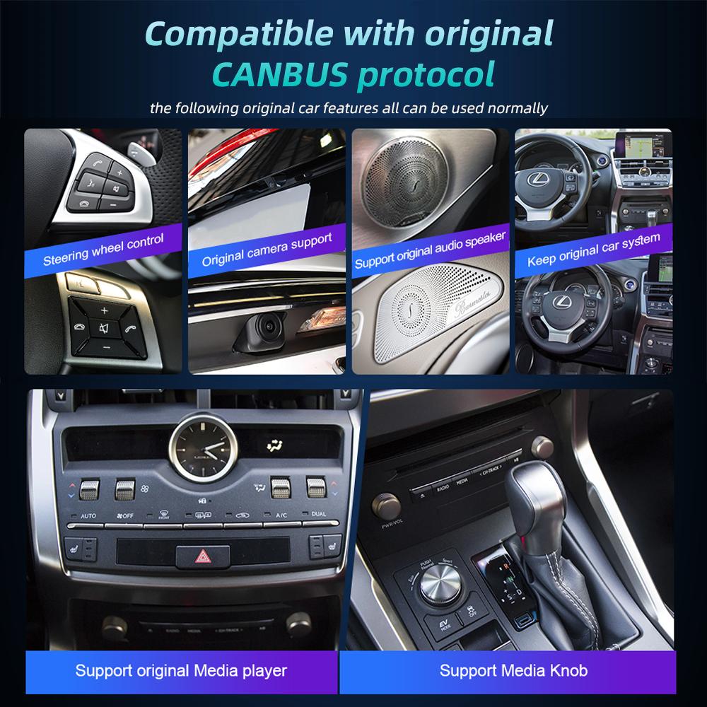 Android 14 Wireless Carplay Auto Radio For Lexus IS RC 200 250 300 350 200t 300h Multimedia Player Navigation GPS DSP