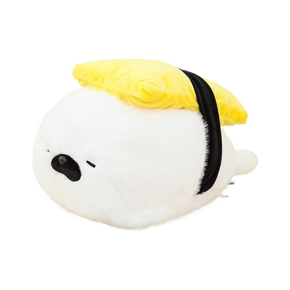 Seal Plush Toy 40cmKawaii Sushi Otter Plush Toy Delicious Rice And Sea Dogs Marine Organism Doll Animal Soothing Sleep Pillow