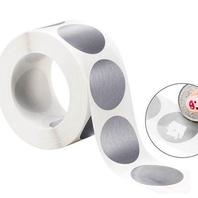 300pcs 1 Inch Round Silver Scratch Off Stickers Scratch Off Labels Sticker for Party Activity Stationery Sticker