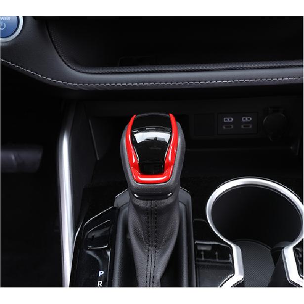 Gear Shift Knob Cover Trim Red& Black For Toyota Grand Highlander RAV4 Venza