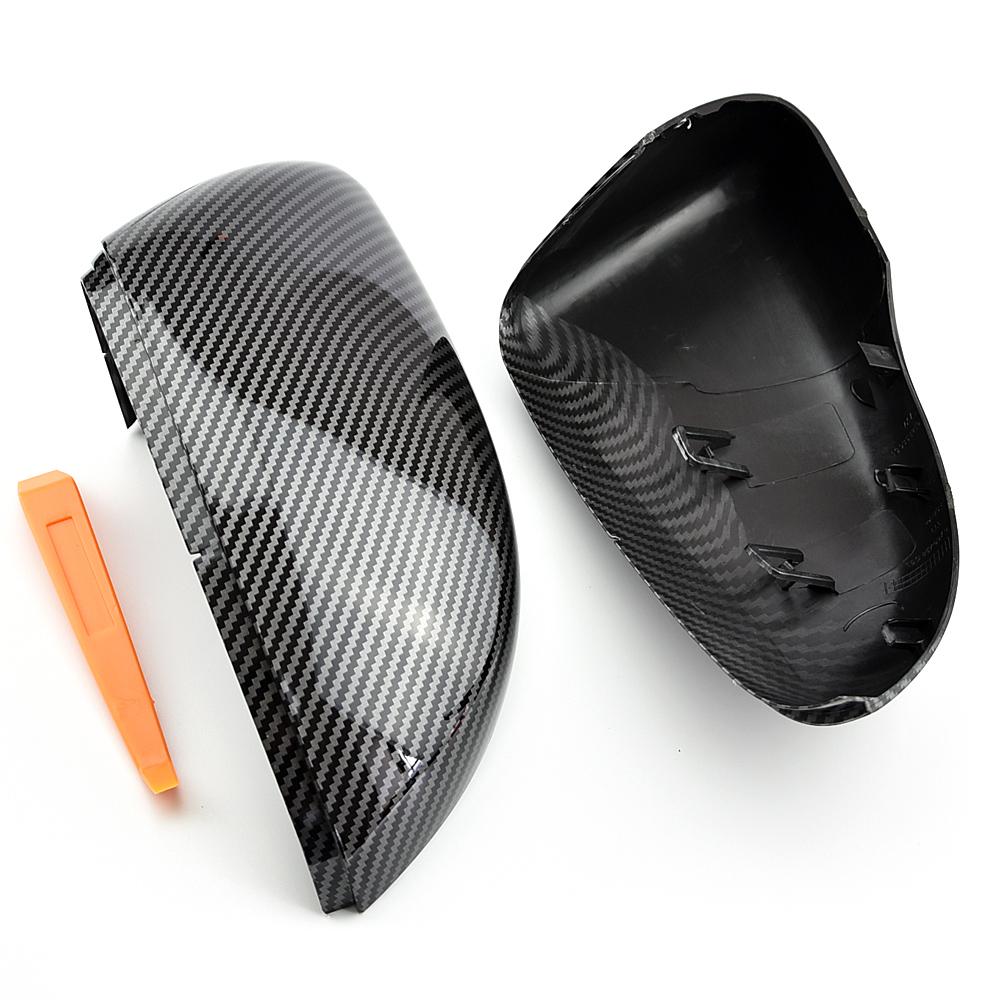 Rear Mirror Cover Wear Resistant Glossy Compact Durable Rearview Mirror Shell 5K0857538 5K0857537 for VW Golf 6 MK6