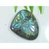 Natural Labradorirte Carving Heart Mineral Cabochon Loose Gemstone 37X41MM SK-2986