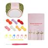 Crochet Kit for Beginners Flower Bookmarks DIY Project with 8 Rolls Extra Soft Yarn Includes Hook Stitch Marker Christmas Gifts