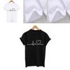 Hochwertiges Sommer Damen Rundhals T-Shirt mit Print und modischem Herzschlag-Design