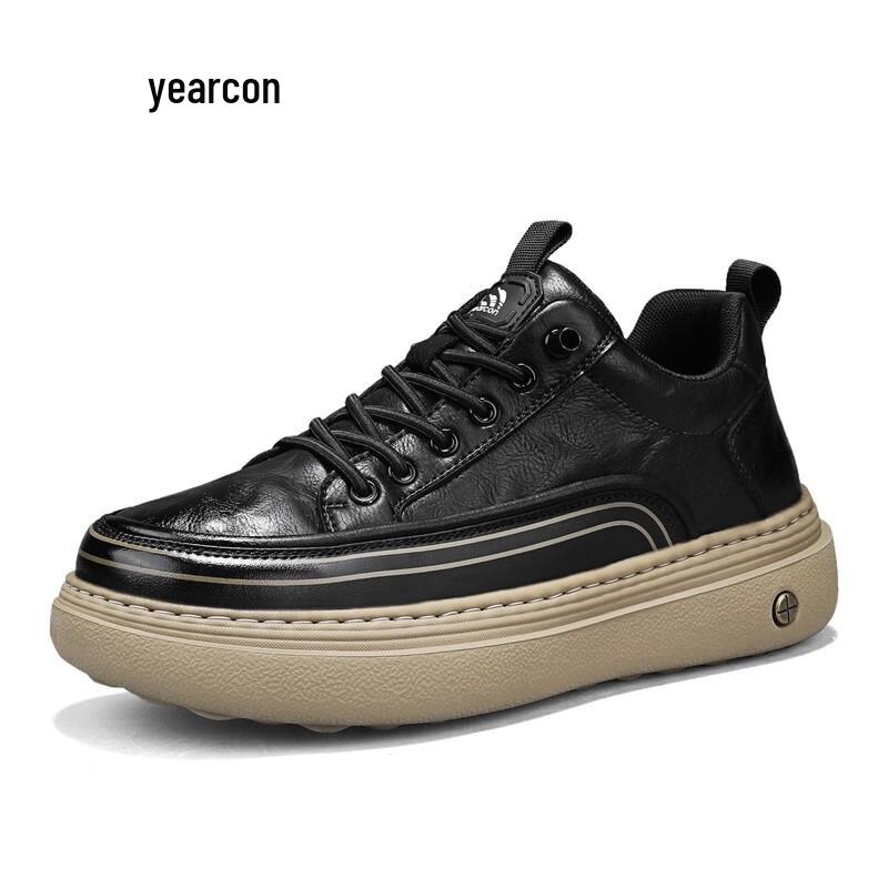 Yearcon Men s Slip-On Platform Casual Sneakers 42