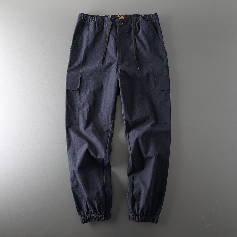 Export Tail Single Men's Label Cutting American Retro Quick-Drying Function Cargo Pants Trendy Ankle Banded Pants Export Casual Pants