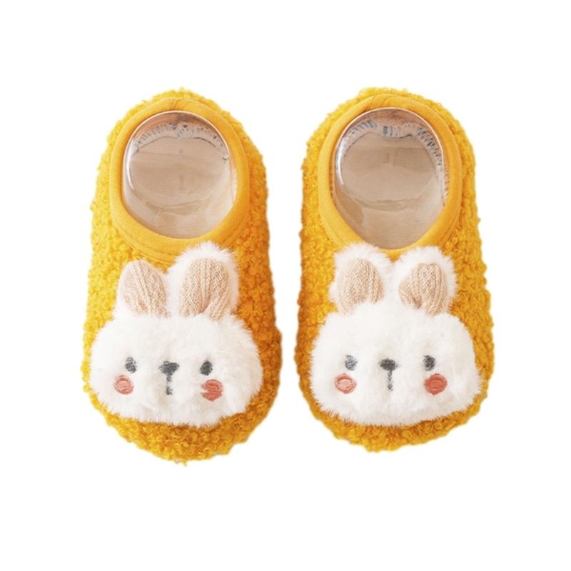 1 Pair Baby Anti Skid Walking Shoes Indoor Toddlers Shoes Non-slip Warm Floor Socks Prewalker for Autumn and Winter
