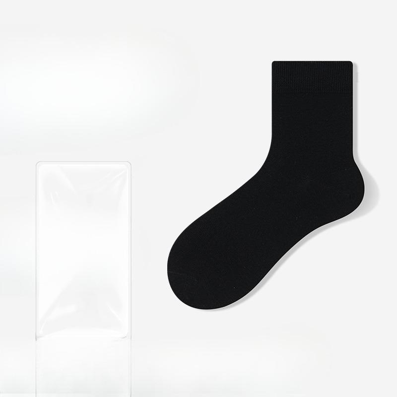 Men's Autumn Commercial Cotton Aloe Essential Oil Deodorizing Feet Sweat Absorbing Bacteriostatic Tube Socks