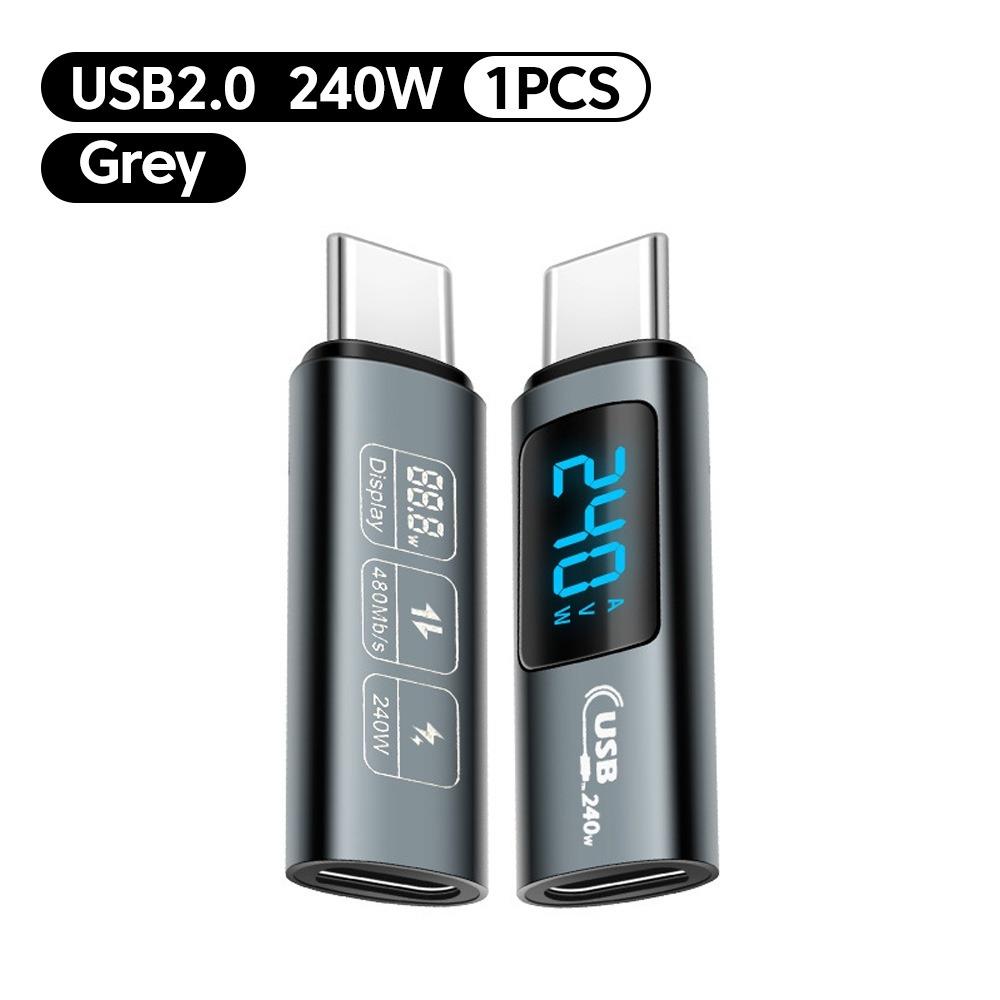 

Digital Display USB C 4.0 Tester 8K 60HZ 40Gbps Type-C Power Meter Aluminum Alloy Data Transmission Converter Laptop