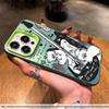 Custodia per Telefono Gatto Chitarra Argento per iPhone 12 Pro Max a 17/16/15 Plus/14/13