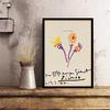 Picasso „Drei Blumen“ Gerahmtes Poster von aoipro (Schwarzer Rahmen)