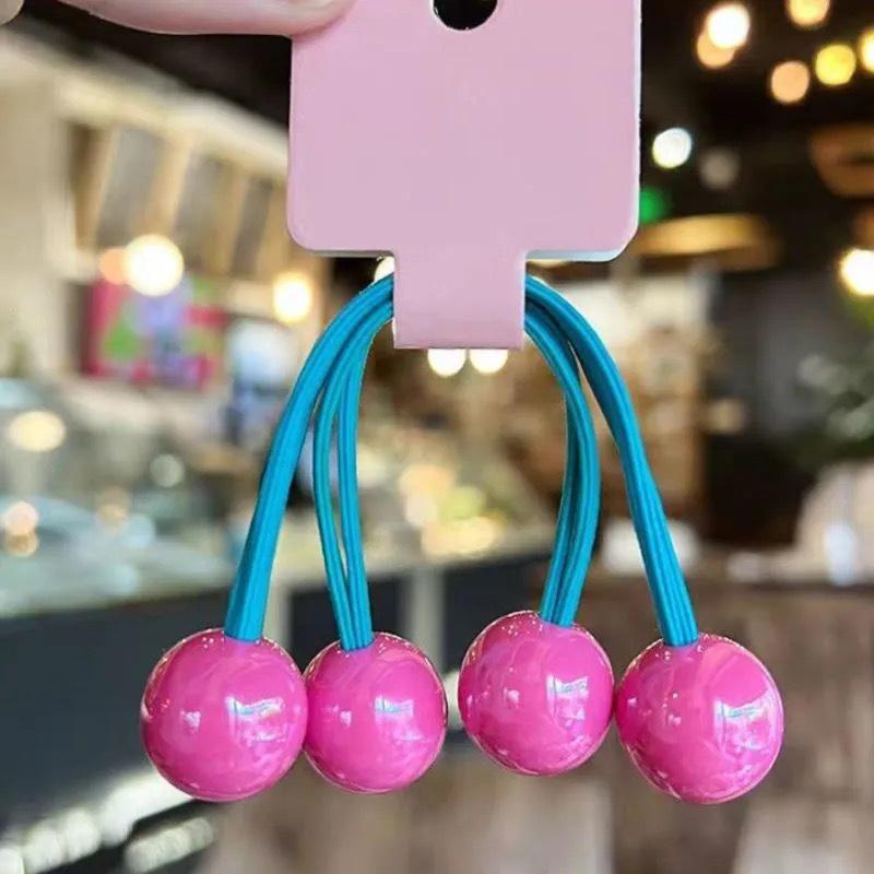 1 pereche de desene animate bile colorate frânghie de păr benzi de cauciuc legături de păr accesorii de păr