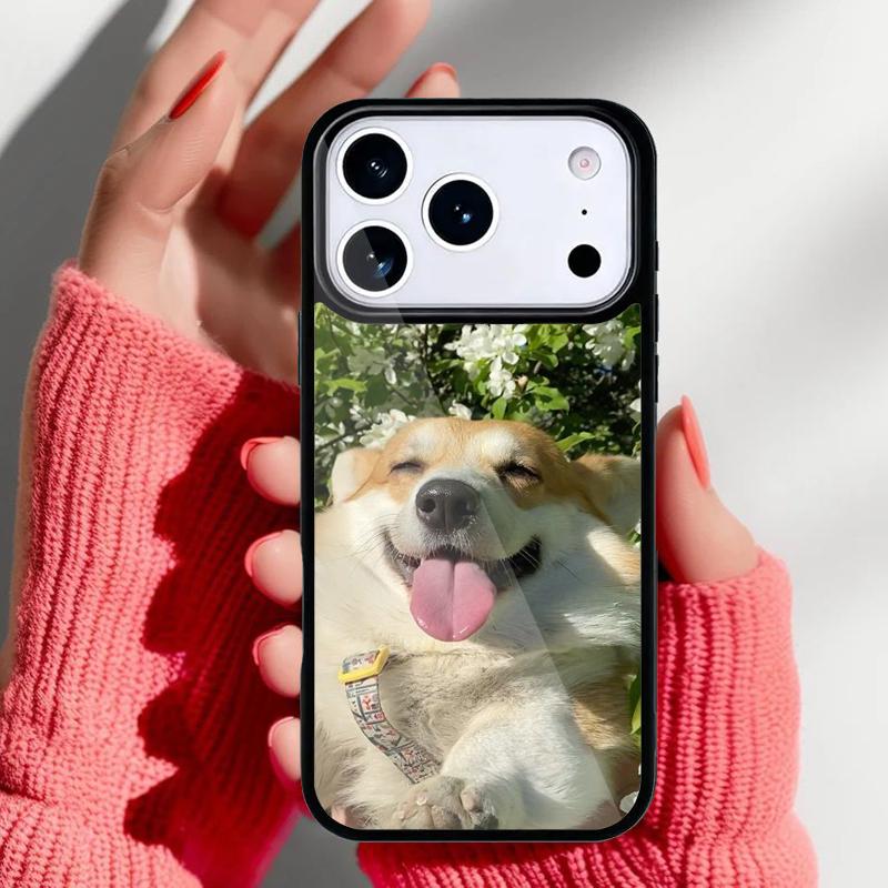 Corgi Funny Puppy Phone Case for iPhone 17 16 15 14 13 Pro Max Back Cover for 12 11 Pro Coque