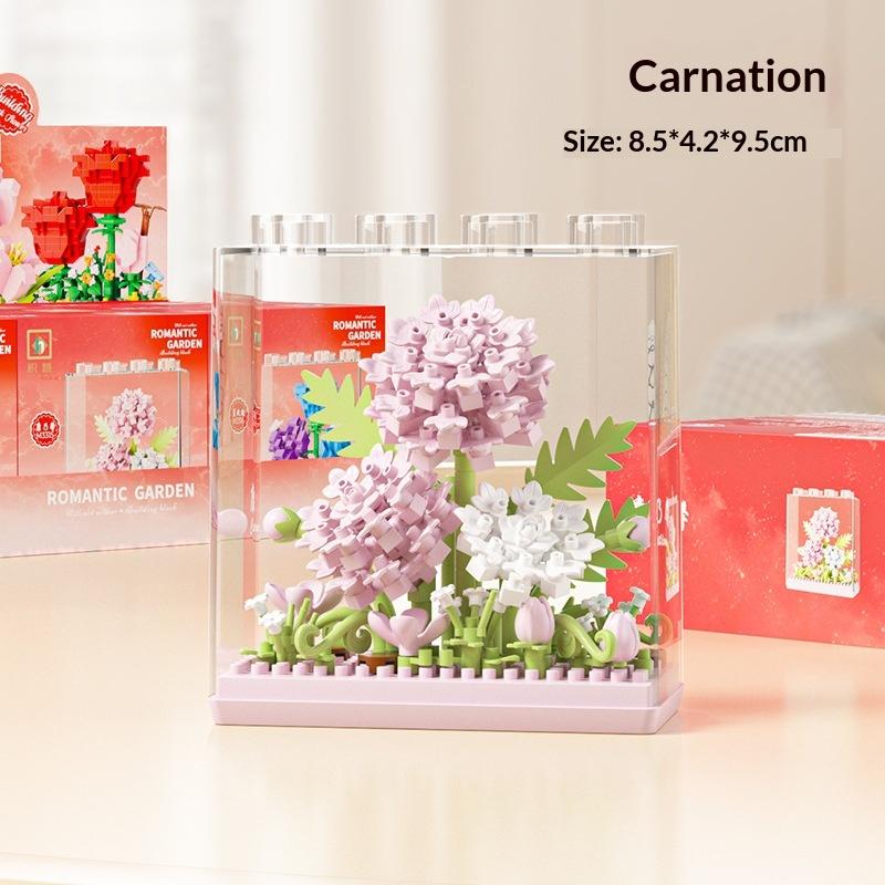 Bouquet Sunflower Potted Plant Micro Building  Eternal Flower Model Diy Home Desk Decoration Brick Toys Gift