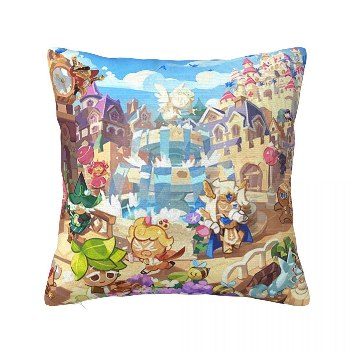 Игровой мультяшный квадратный чехол для подушки Cookie Run Kingdom, наволочка, чехол для подушки, декоративная наволочка для дома, дивана, гостиной 12x12Inch