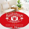 Manchester United F Custom Name Round Area Rug,Carpet Rug for Living Room Bedroom Sofa Playroom Decor,Non-slip Floor Mat