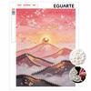Frameless Pearl Painting Kit Sunrise Mountain DIY 3D Bead Canvas Art Relaxing Leisure Craft for Adults Wall Decor Gift