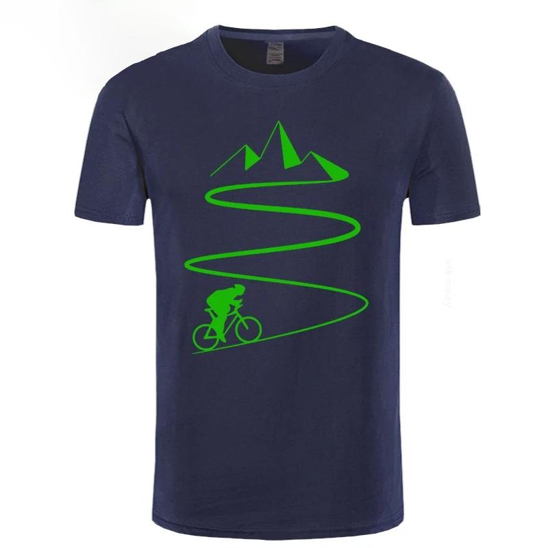 Mountain Bike Heartbeat Funny Biker T Shirt Oversized Custom Short Sleeve Mens Bicycle Cycling T-shirt Fashion Family Cotton