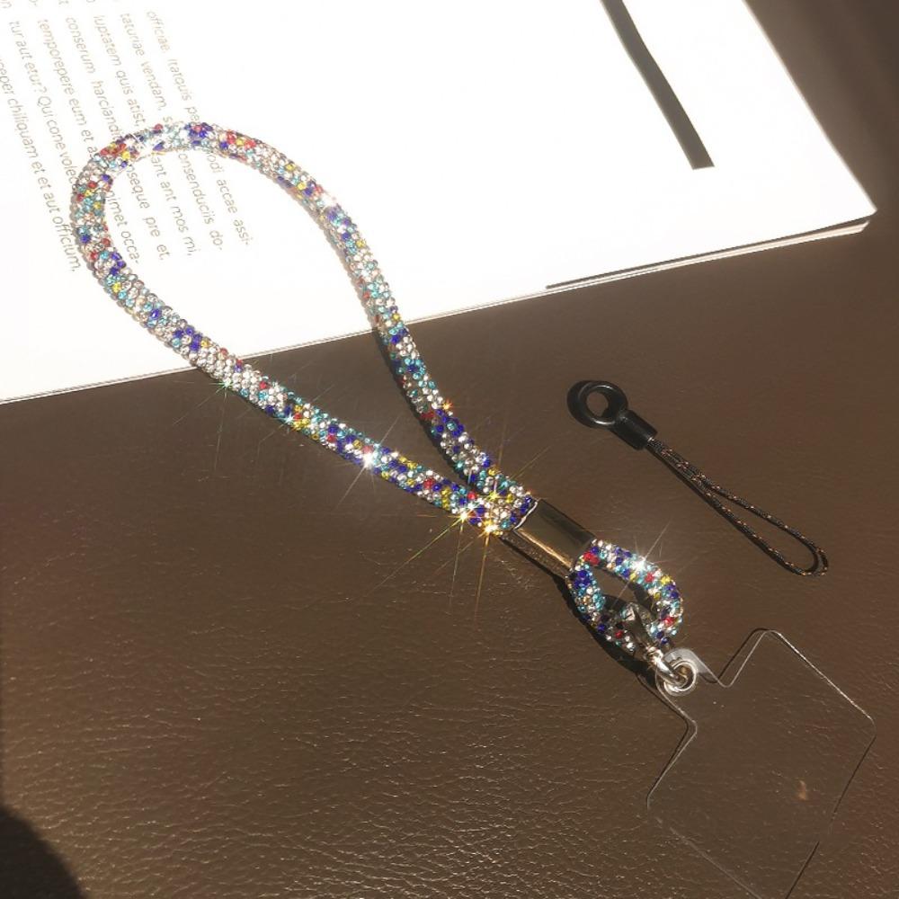 Glitter Rhinestone Phone Lanyard Bling Bling Anti-lost Wrist Rope Phone Accessories