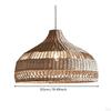 Rattan Pendant Lampshade Retro Design Woven Hanging Light Shade Rustic Elegance Fiber Lamp Cover for
