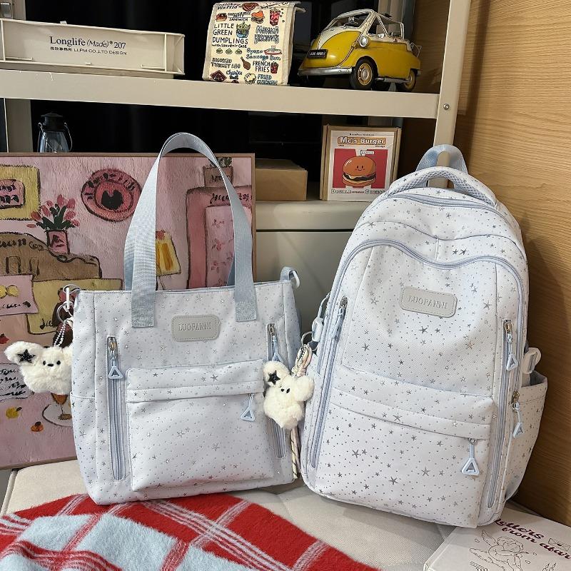 New Korean Ins High-value Schoolbag Mori Stars Sweet Wind Grade Two-piece Backpack for Primary and Secondary School Students
