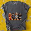 Dackel T-Shirt Doxie Squad Liebe Mama Hund Vintage Unisex Oberteil Für Den Alltag Weich Atmungsaktiv Streetwear Bequem