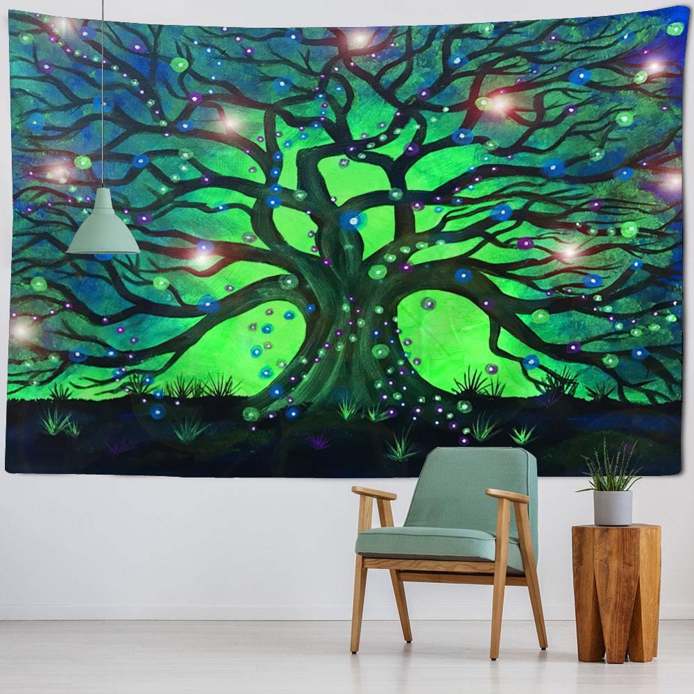 Tree Of Life Tapestry Kawaii Bedroom Decoration Mandala Home Wall Decoration Blankets Aesthetics Living Room Hanging Cloth