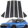 6Pcs Carbon Fiber Pillar Posts Window Door Moulding Trim Cover Exterior Accessories For Chevrolet TrailBlazer (crossover) 2021-2024