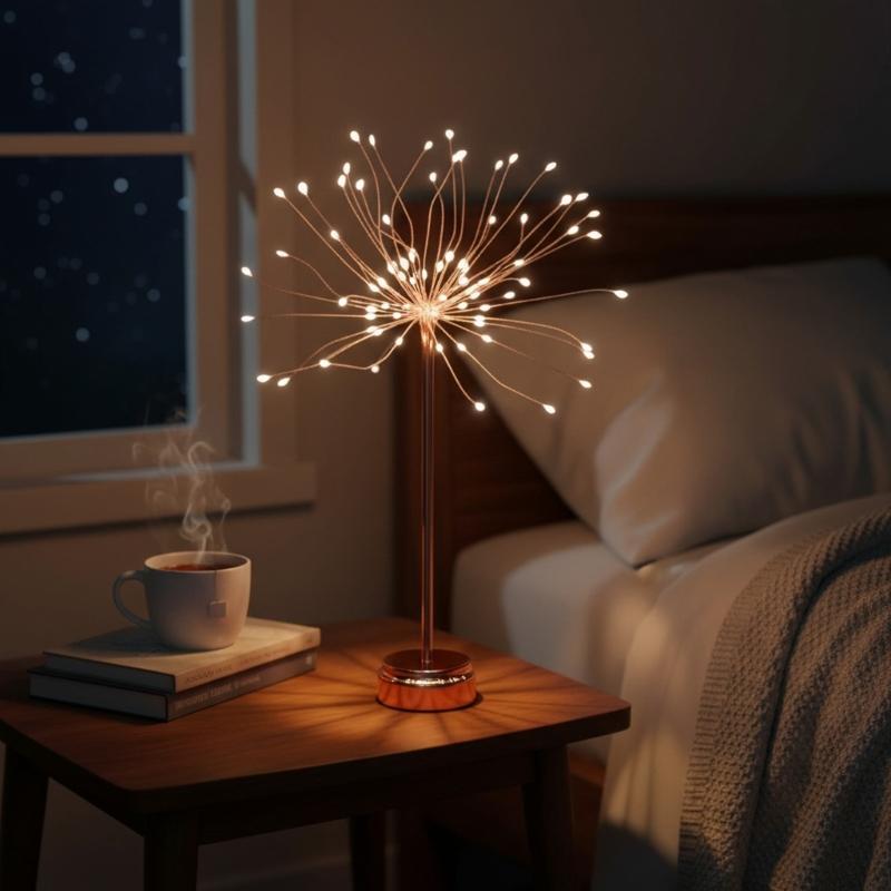360 Degree All Around Illumination LED Copper Wire Light Plastic Texture Safe for Children Perfect for Family Gatherings