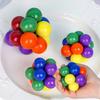 Creative Fidget Toy Stress Reliever Elastic Colorful Ball Decompression Ball Variety Beaded Squeeze Balls Home Office Relaxing