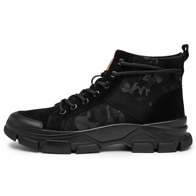 Fashion Men Boots  Boots Lace Up Outdoor Hiking Shoes Light Non-slip Mens Platform Desert Ankle Boots