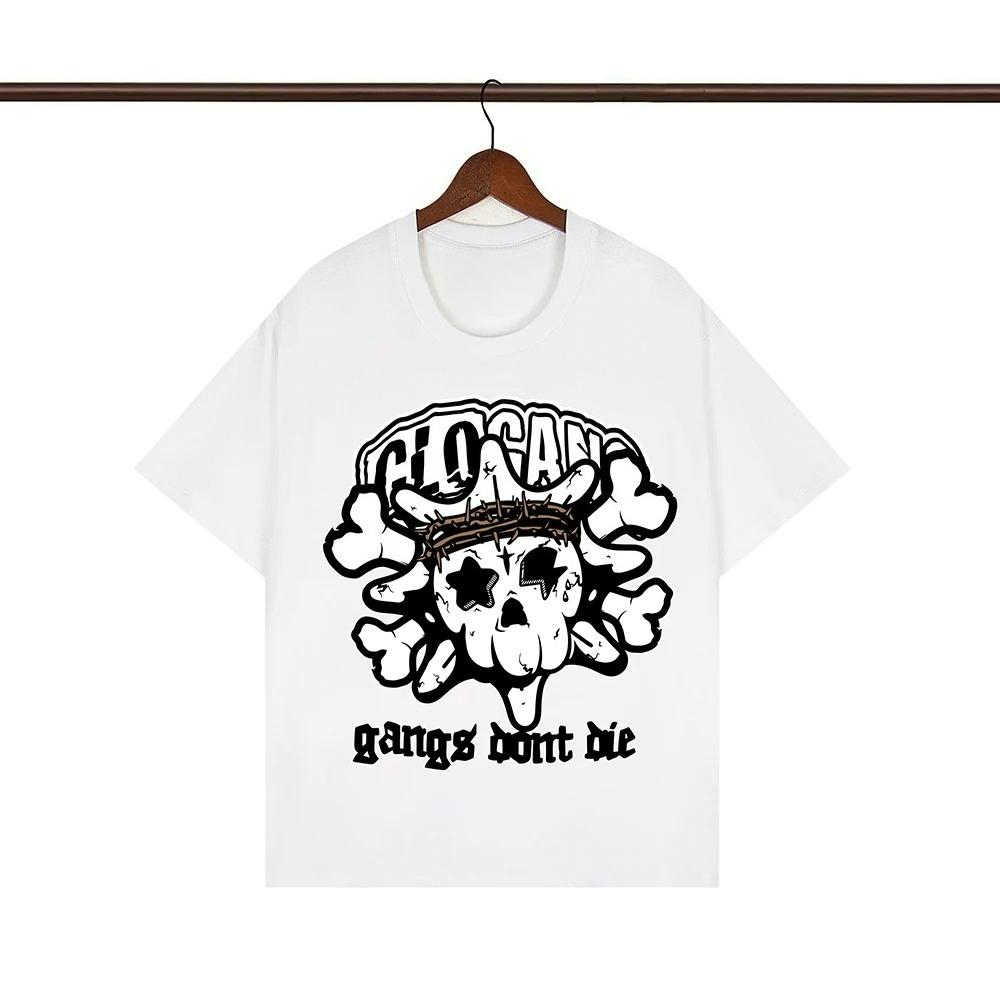 Streetwear Graffiti Farbmatch Buchstabe Kurzarm T-Shirts für Männer und Frauen Rundhalsausschnitt Baumwoll-Tees Oversized Hip Hop Tops