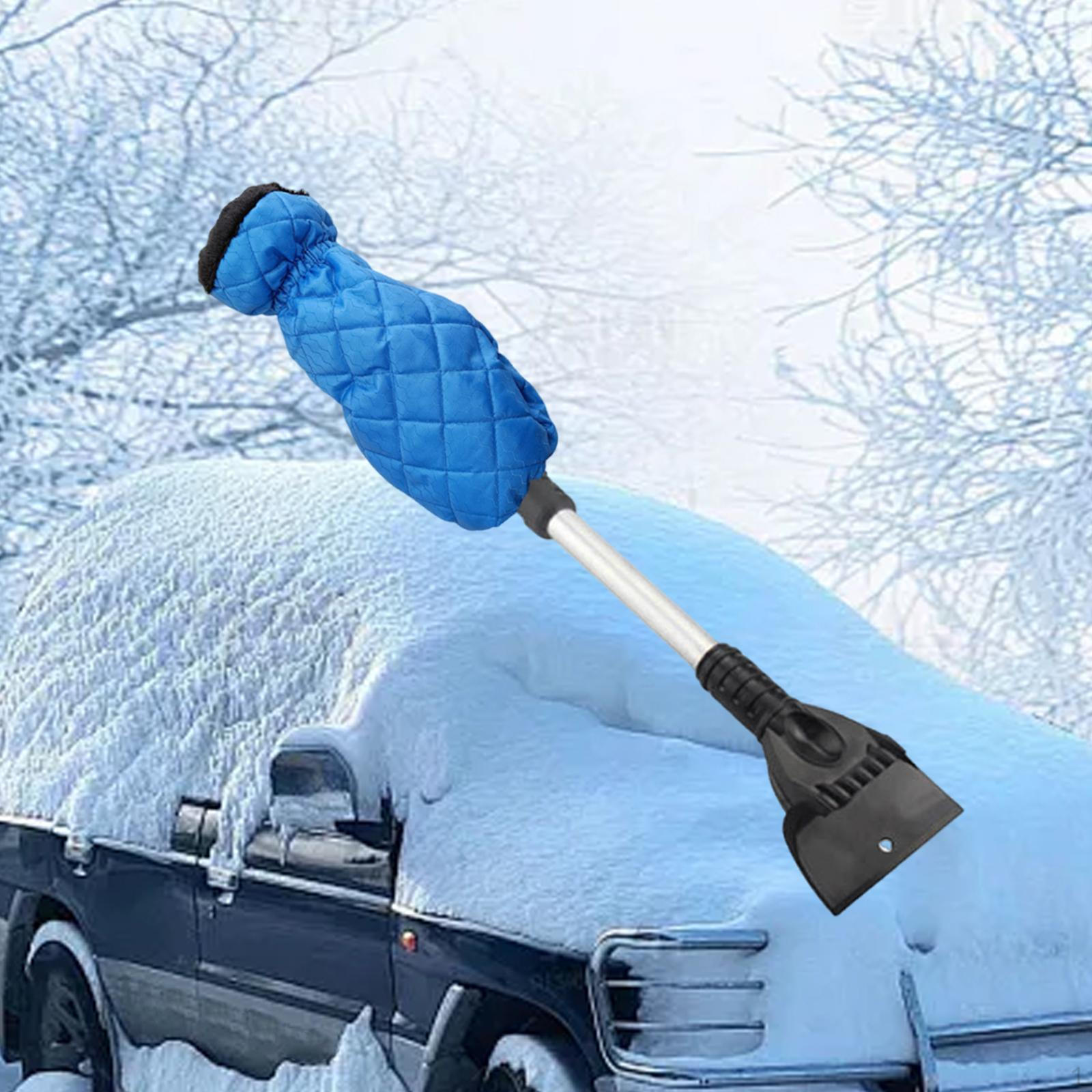 

Выдвижной очиститель льда с лобового стекла автомобиля с перчаткой Инструмент для удаления снега Прочный для автомобилей, грузовиков, внедорожников Blue Glove