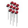 10Pcs Ladybug Garden Stake Weather-proof Heavy Duty Outdoor Patio Yard Lawn 3D Flower Mushroom Bee Spike Stick Decoration Ornament