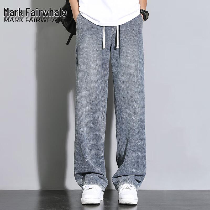 Mark Fairwhale Men's Summer Casual Straight-Leg Jeans