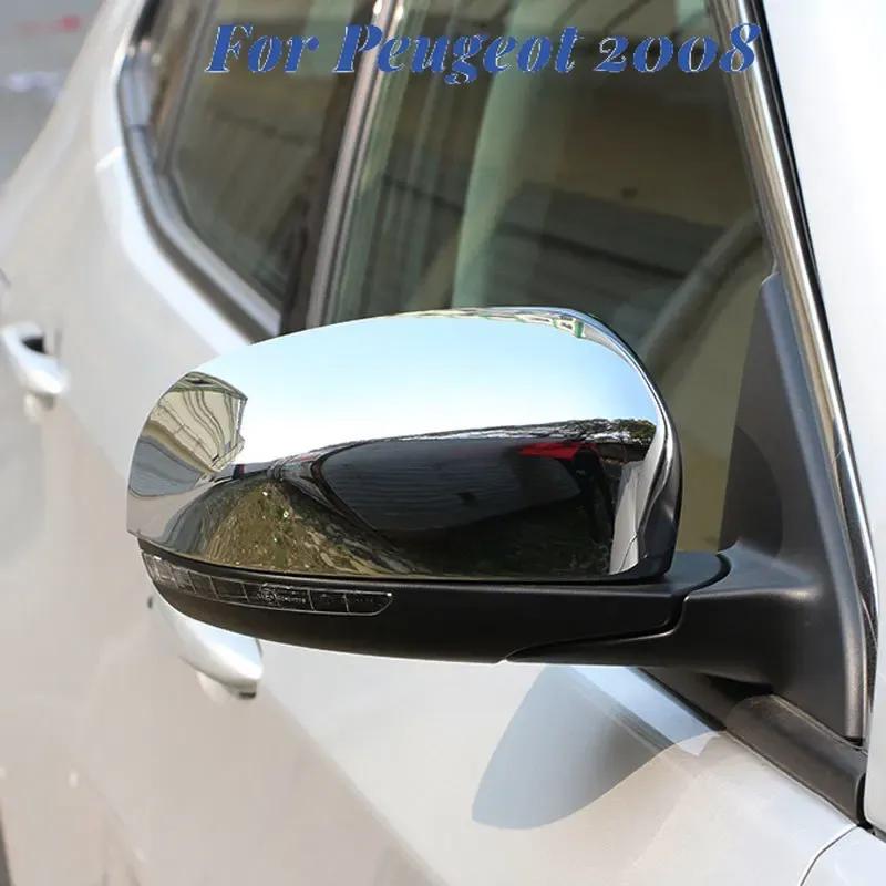 2Pcs Car Rear View Mirror Protection Cover Trim for Peugeot 2008 2016 - Side Mirror Covers Accessories