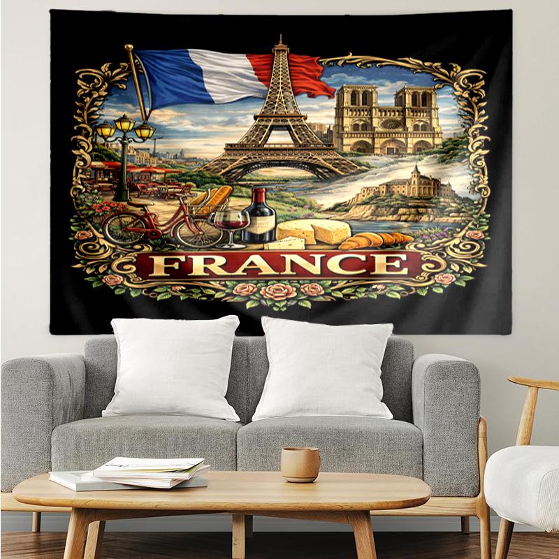 1PC Portugal: Landscapes Culture And Cuisine Tapestry, Unique Design Tapestry, Suitable for Bedroom,Livingroom, Playroom,Heartwarming Holiday Gifts