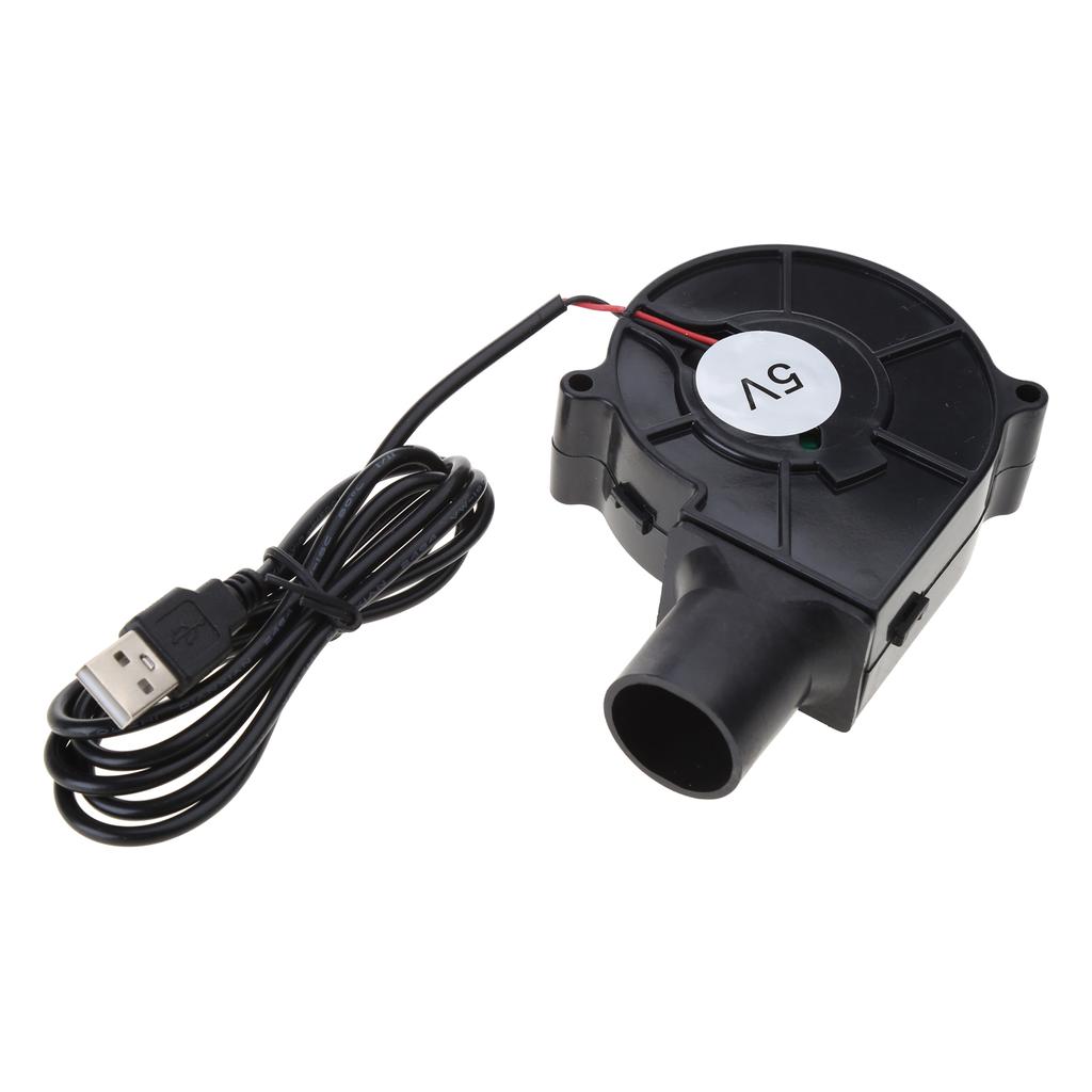 New 7530 5V USB Powered Fan with One Speed Controller- Compact and Quiet Blower for Barbecue and Camping
