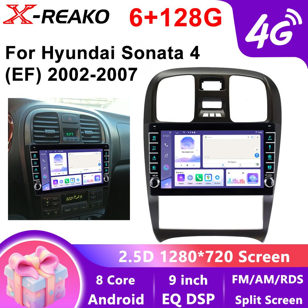 For Hyundai Sonata EF 2002 - 2007 Car Radio Multimedia Video Player Navigation GPS Android Auto Carplay WIFI+4G 8Core No 2din 2 Din DVD