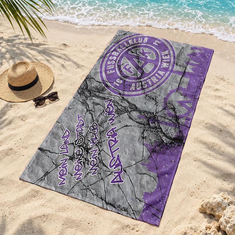 FK Austria Vienna Microfiber Beach Towel Quick Dry Sand Free Lightweight Beach Towels for Travel Swimming Camping