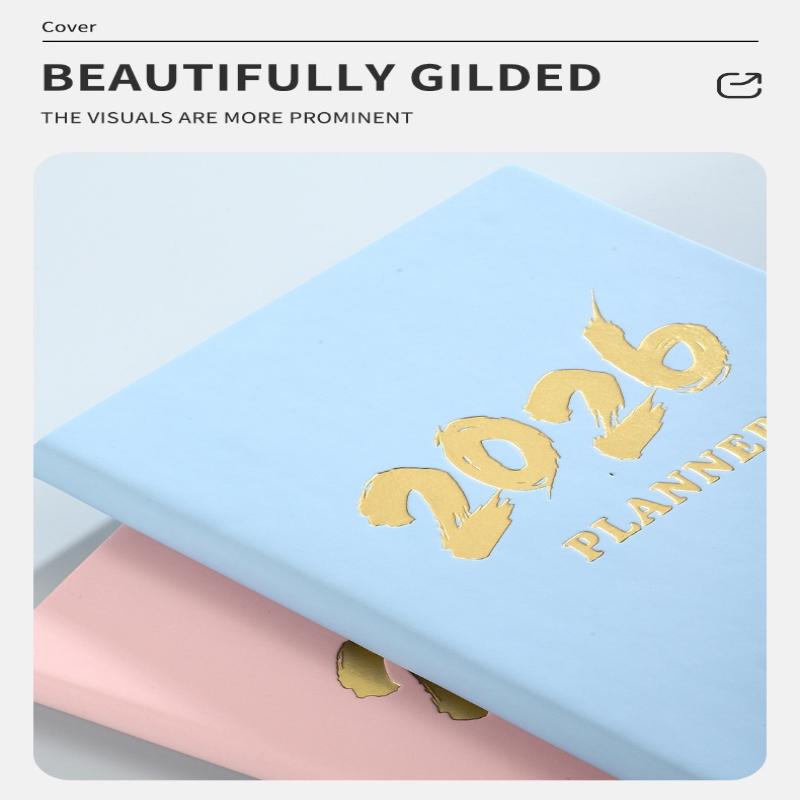 Ημερολόγιο A6 Προδιαγραφών 2026 Αγγλικό, Ημερολόγιο Δερμάτινο 64 Φύλλα 128 Σελίδων, Ημερολόγιο Καθημερινού Προγραμματισμού 365 Ημερών