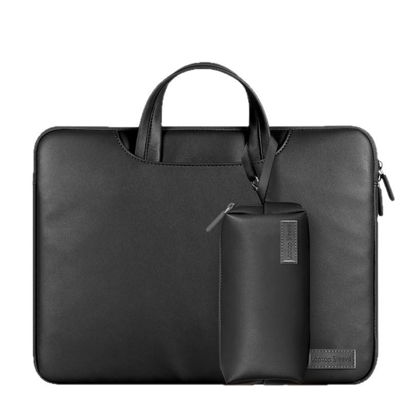 MacBook Laptop Bag - 15-Inch PU Business Tote, Waterproof Crossbody, Fits 13/14.2 Inch