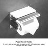 Toilet Paper Holder Stainless Steel Toilet Paper Roll Holder with Shelf Wall Mounted for Bathroom